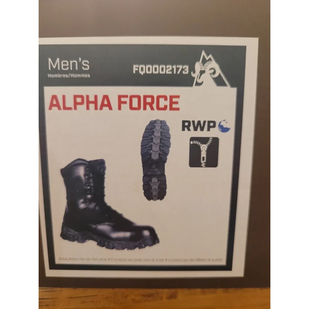 Rocky FQ0002173 Mens‎ Alpha Force Zipper Waterproof Boot-Tactical 13 Wide W NWT